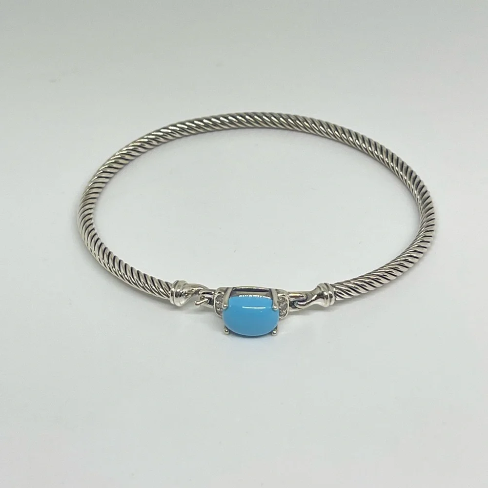 David Yurman Turquoise Petite Chatelaine Bracelet - Picture 3 of 11